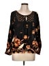 Billabong 100% Rayon Black 3/4 Sleeve Blouse Size L - photo 1