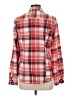 Old Navy 100% Cotton Plaid Red Long Sleeve Button-Down Shirt Size L - photo 2
