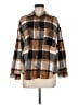 No Comment Brown Long Sleeve Button-Down Shirt Size M - photo 1