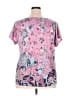 One World Paisley Pink Short Sleeve T-Shirt Size 2X - photo 2