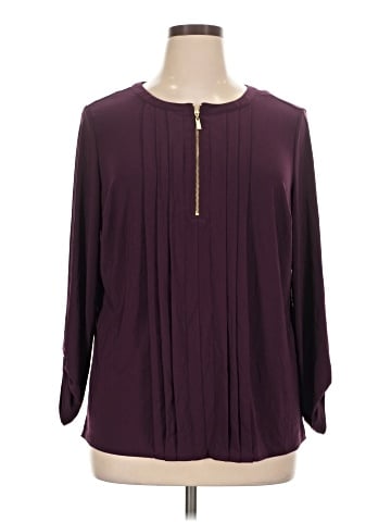 Roz & Ali Long Sleeve Blouse (view 1)