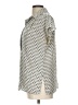 Max Studio Silver Short Sleeve Blouse Size L - photo 5
