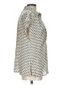Max Studio Silver Short Sleeve Blouse Size L - photo 4
