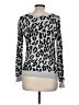 INC International Concepts 100% Rayon Animal Print Black Silver Pullover Sweater Size M - photo 2