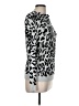 INC International Concepts 100% Rayon Animal Print Black Silver Pullover Sweater Size M - photo 4