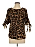 Zanzea Collection 100% Polyester Brown 3/4 Sleeve Blouse Size L - photo 1