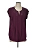 Daniel Rainn 100% Polyester Burgundy Short Sleeve Blouse Size L - photo 1