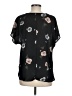 West Kei 100% Polyester Black Short Sleeve Blouse Size M - photo 2