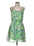 Lush 100% Polyester Print Green Cocktail Dress Size M - photo 1