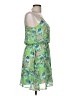 Lush 100% Polyester Print Green Cocktail Dress Size M - photo 4