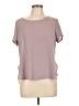 Lush 100% Polyester Purple Short Sleeve Blouse Size L - photo 1