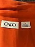 Cato 100% Polyester Orange 3/4 Sleeve Blouse Size S - photo 7