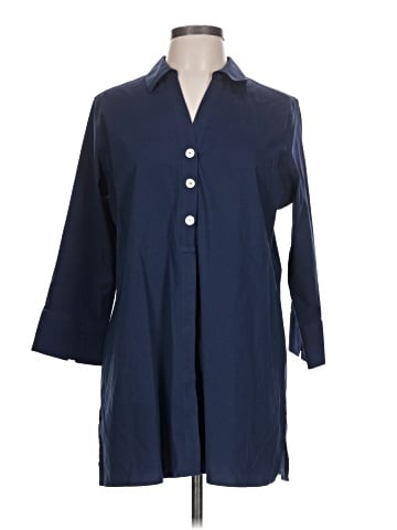 Foxcroft 3/4 Sleeve Button-Down Shirt (view 1)