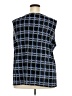 Maggie Barnes 100% Polyester Checkered-gingham Blue Sleeveless Blouse Size 2X - photo 2