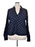 Boden 100% Cotton Polka Dots Blue Long Sleeve Blouse Size 20 - 21 - photo 1