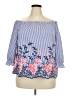 Elle Blue 3/4 Sleeve Blouse Size XXL - photo 1