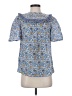Boden 100% Cotton Blue Short Sleeve Blouse Size 2 - photo 1
