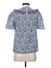 Boden 100% Cotton Blue Short Sleeve Blouse Size 2 - photo 2
