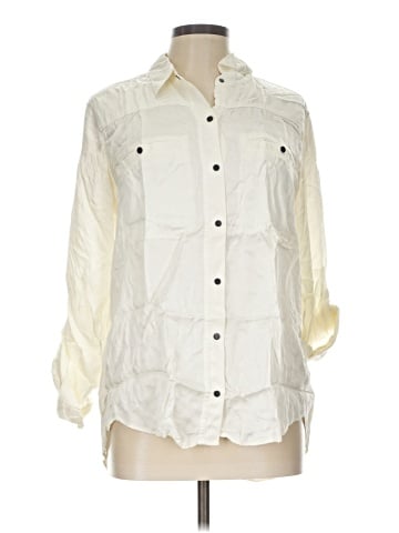 CALVIN KLEIN JEANS 3/4 Sleeve Button-Down Shirt (view 1)