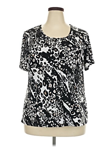 JM Collection Short Sleeve Blouse (view 1)