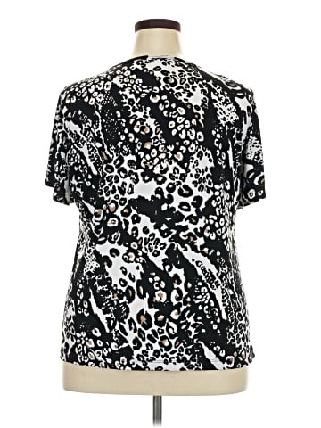 JM Collection Short Sleeve Blouse (view 2)