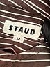 STAUD Stripes Brown Long Sleeve Button-Down Shirt Size M - photo 7