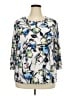 JM Collection Blue 3/4 Sleeve Blouse Size 2X - photo 1
