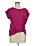Gilli 100% Polyester Burgundy Short Sleeve Top Size M - photo 1
