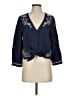 Rachel Zoe Blue 3/4 Sleeve Blouse Size S - photo 1