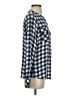 C. Wonder 100% Silk Checkered-gingham Blue Long Sleeve Silk Top Size S - photo 4