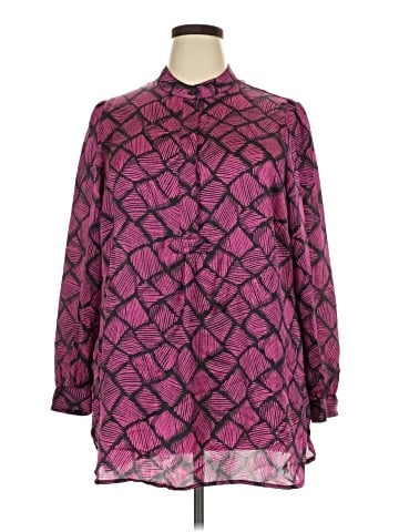 Anne Klein Long Sleeve Blouse (view 1)