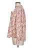 Ann Taylor LOFT 100% Modal Floral White Long Sleeve Blouse Size L - photo 5