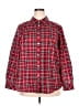 Foxcroft Plaid Red Long Sleeve Button-Down Shirt Size 18 - photo 1