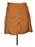 Double Zero 100% Polyester Solid Brown Casual Skirt Size L - photo 1