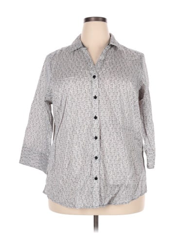 Foxcroft 3/4 Sleeve Button-Down Shirt (view 1)