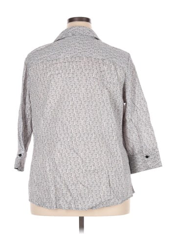 Foxcroft 3/4 Sleeve Button-Down Shirt (view 2)