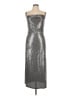 Bebe Metallic Silver Cocktail Dress Size L - photo 1