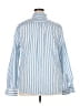 Garnet Hill Stripes Blue Long Sleeve Button-Down Shirt Size 18 - photo 2
