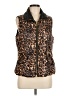 Chico's 100% Polyester Animal Print Brown Vest Size Med (1) - photo 1