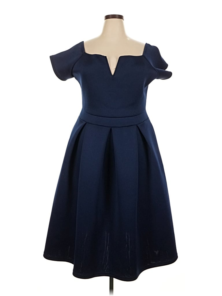 Pre-owned Assorted Brands Cocktail Dress In Blue