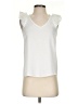 On Twelfth White Sleeveless Blouse Size S - photo 1