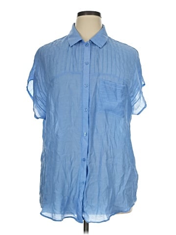 Christopher & Banks Short Sleeve Blouse (view 1)