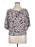 Guess 100% Polyester Animal Print Pink Short Sleeve Blouse Size XL - photo 1
