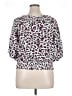 Guess 100% Polyester Animal Print Pink Short Sleeve Blouse Size XL - photo 2