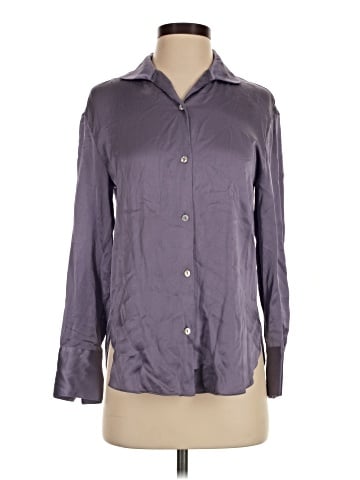 Vince. Long Sleeve Silk Top (view 1)