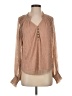 Hale Bob 100% Polyester Tan Long Sleeve Blouse Size XS - photo 1