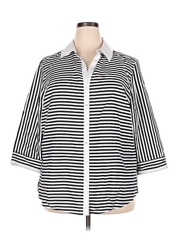 Foxcroft 3/4 Sleeve Button-Down Shirt (view 1)
