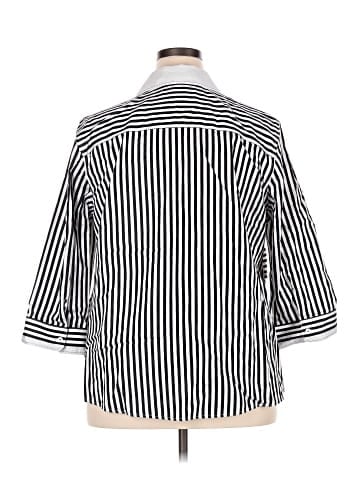 Foxcroft 3/4 Sleeve Button-Down Shirt (view 2)