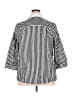 Foxcroft 100% Cotton Stripes Silver 3/4 Sleeve Button-Down Shirt Size 18 - photo 2