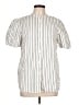 J.Crew 100% Cotton Stripes Ivory Short Sleeve Button-Down Shirt Size 10 - photo 1